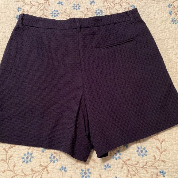 NWT Draper James 12 Turquoise Basket Weave High Rise Fully Lined Dress Shorts - Picture 4 of 8